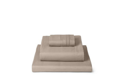 Mellanni Twin Sheets Set - 3 PC Iconic Collection Bedding - Hotel Luxury, Extra Soft, Cooling Bed Sheets - Wrinkle, Fade, Stain Resistant (Twin, Tan)
