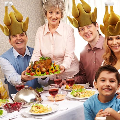 Turkey Hats 3-Pack Thanksgiving Halloween Christmas Novelty Costume Headwear