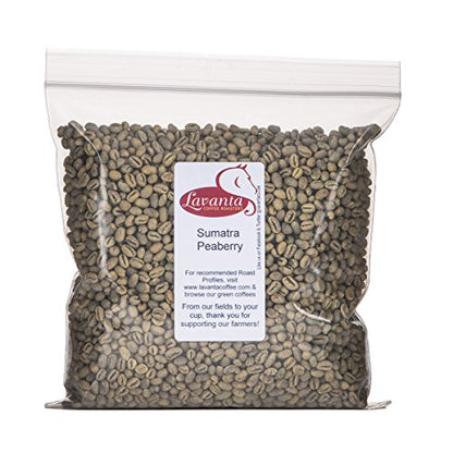 Lavanta Coffee Roasters Sumatra Peaberry, Green, 2lb