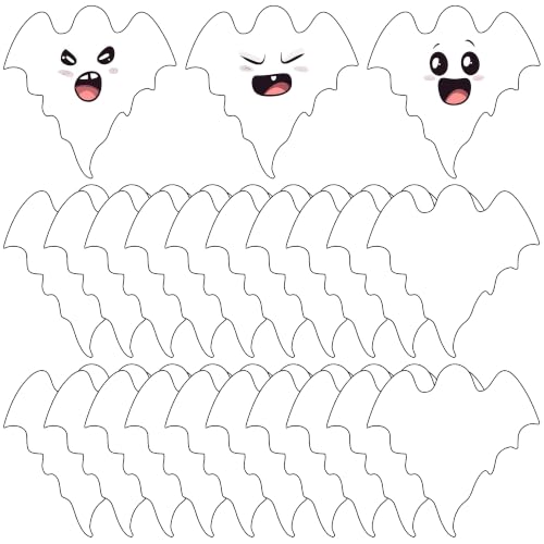 Halloween Ghost Paper Cutouts for Bulletin Boards and Crafts, 4 Inch, 100 Pieces