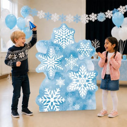 4 Ft Snowflake Stand Up Cutout Winter Wonderland Party Decor