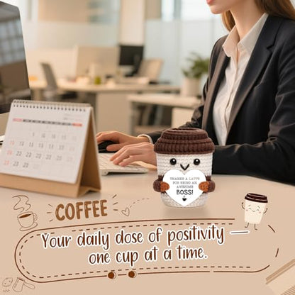 Boss Crochet Coffee Mug - Boss Day Gifts for Women Men Christmas