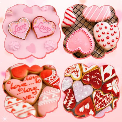 7 Pack Heart-Shaped Cookie Cutter Set Stainless Steel for Baking & Crafts