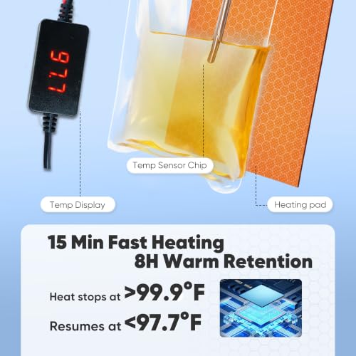 Electric Liquid Heating Pack 98.6°F with Digital Temp Display & Accessories