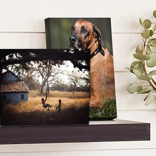 Custom Canvas Prints - Personalized Pet Photos for Wall Art | Framed 6x8 Inches