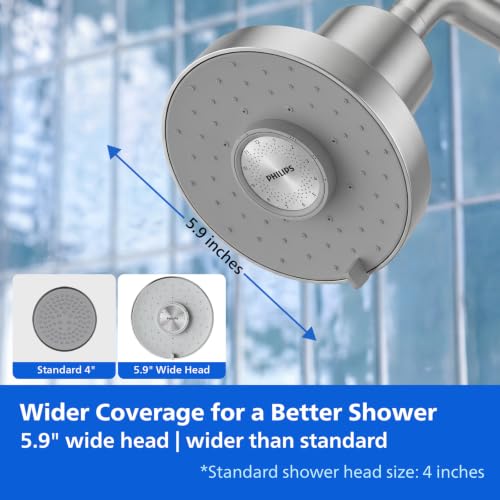 Filtered Shower Head with Brushed Nickel Finish - For Softer Skin & Smoother Hair