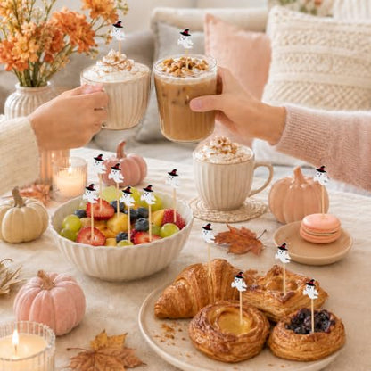 Ghost Halloween Cocktail Picks 200pcs Spooky Toothpick Food Decor