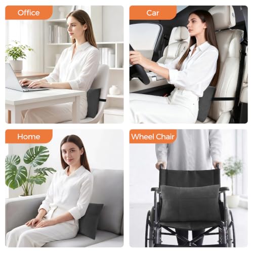 Lumbar Support Pillow for Car & Office Back Cushion Lower Back Pain Relief