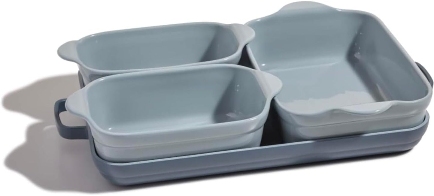 Our Place Bakeware Set - 5-Piece Ceramic Bakeware Collection | PFAS-Free Non-Toxic Nonstick | Blue Salt
