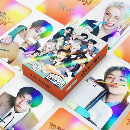Stray Kids Photocards Set 124 PCS with Stickers - Multicolor