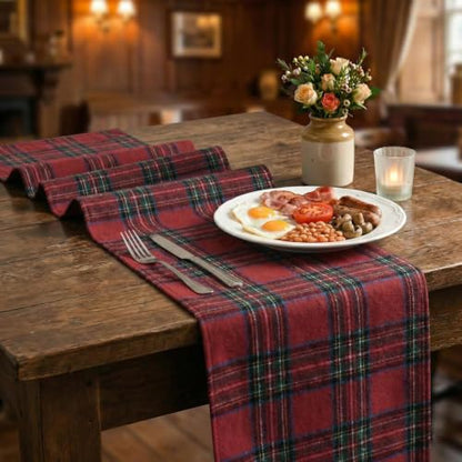 Christmas Table Runner 13x72 Inch Farmhouse Plaid Holiday Decor Red & Multi Color