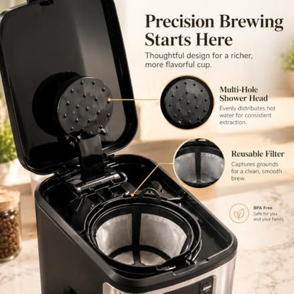 12-Cup Programmable Drip Coffee Maker with 60oz Water Tank