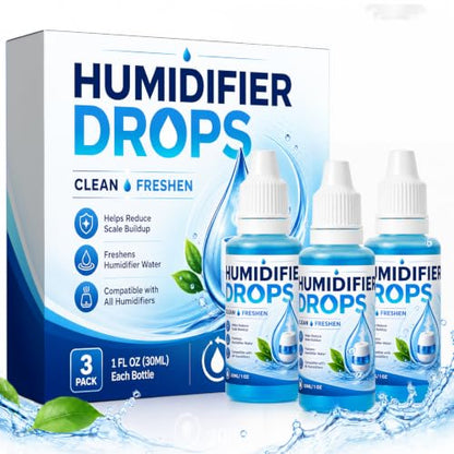 Humidifier Cleaner Drops 3-Pack - Freshen and Maintain Tank Efficiency