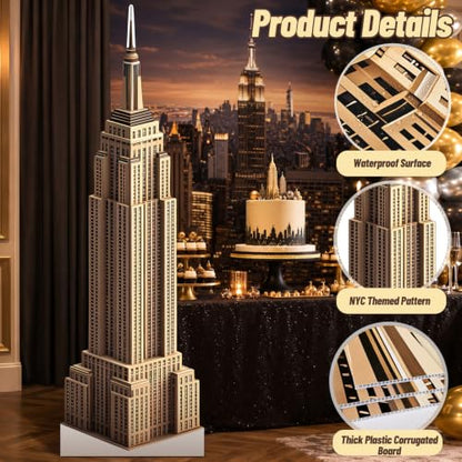 6 Ft NYC Landmark Cardboard Cutout for Party Decorations and Photo Backdrops