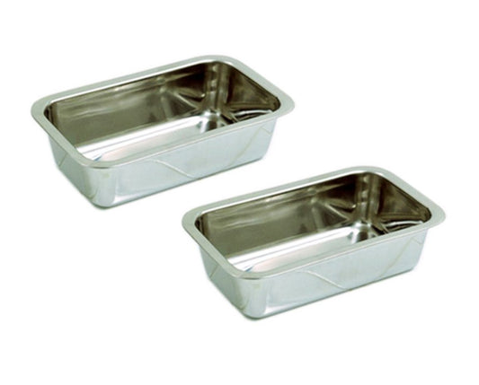 Happy Sales HSB-SSL2, Stainless Steel 8.5 Inch Loaf Pan, Set of 2