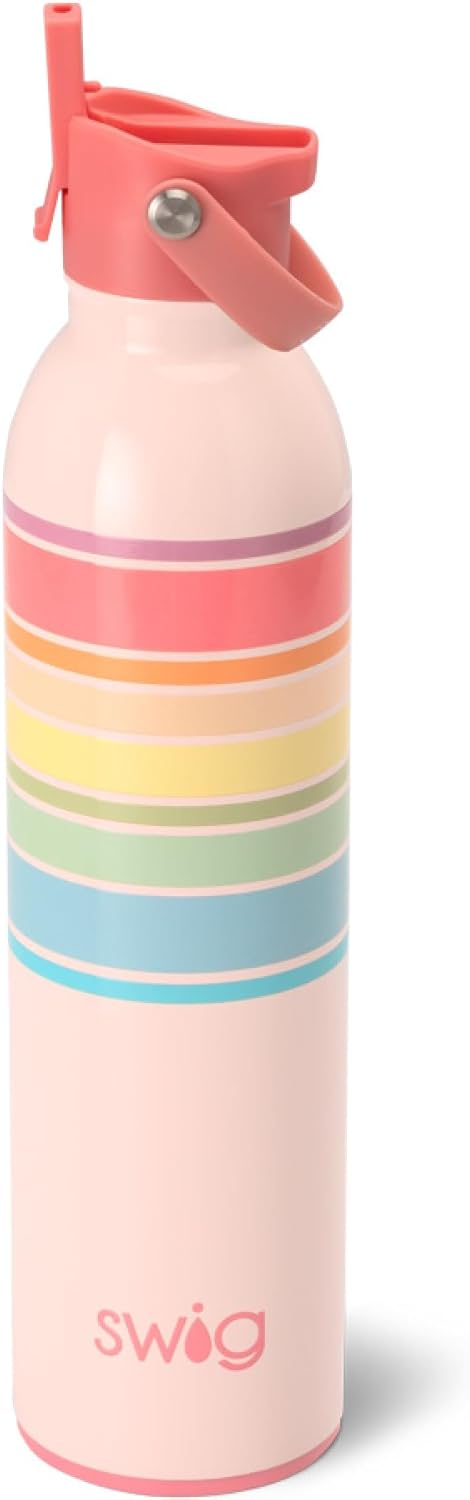 Swig Life 26oz Insulated Water Bottle - Travel-Friendly Design with Straw & Lid | Good Vibrations Color
