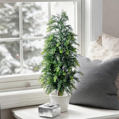 Bailikang 3ft Artificial Norfolk Pine Tree - Premium Christmas Tree with Realistic Branch Tips, Easy Setup, Holiday Decor