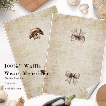 Western Christmas Kitchen Dish Towels Set - Cowgirl Holiday Decor 16x24 A-christmas Towels