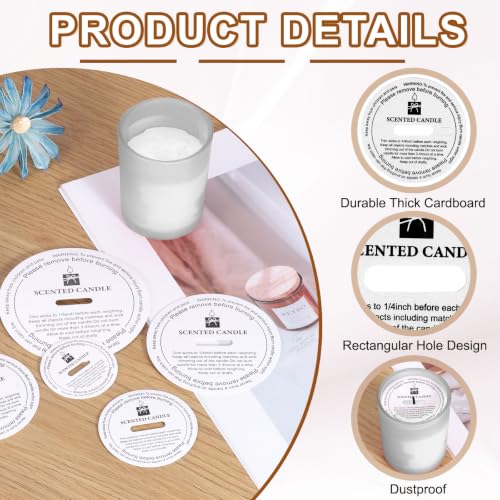 4.5cm Candle Dust Cover Protector - White Round Candle Lid 65 Pcs