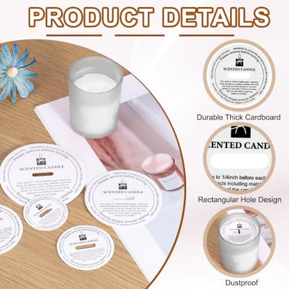 4.5cm Candle Dust Cover Protector - White Round Candle Lid 65 Pcs