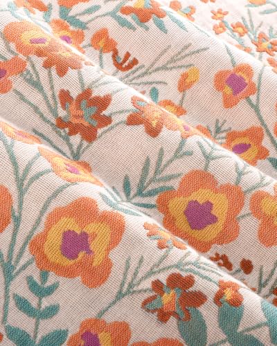 Botanical Cotton Kitchen Towels - Set of 2, Quick Dry & Highly Absorbent