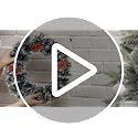 Christmas Tinsel Garland with Red Bows - Bow Style, 19.7 Feet