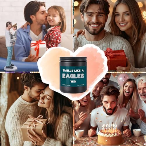 Green Eagles Scented Candle Football Fan Decor - Game Day Gift