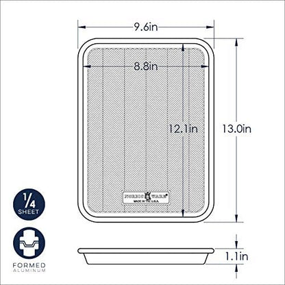 Nordic Ware Prism Quarter Sheet - Durable Aluminum Baking Tray | 2-Pack for Perfect Baking