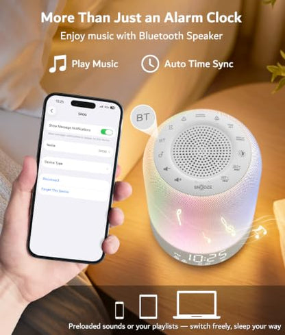 Putty Sunrise Alarm Clock with White Noise Machine & Dual Alarms