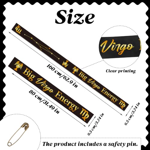 Virgo Zodiac Sash Birthday Party Accessory - Big Virgo Energy