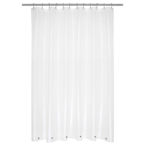 Mrs Awesome Frosted Shower Curtain Liner with 6 Magnets PEVA 8G Heavy Duty Thick Plastic Shower Curtain for Bathroom, Waterproof, 72x72, Frost