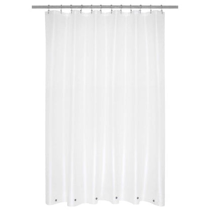 Mrs Awesome Frosted Shower Curtain Liner with 6 Magnets PEVA 8G Heavy Duty Thick Plastic Shower Curtain for Bathroom, Waterproof, 72x72, Frost