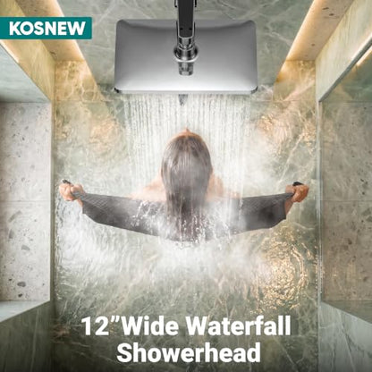 12-Inch XXL Rainfall Shower Head with Handheld Combo - Chrome Polished
