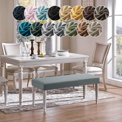 Plush Bench Cover for Piano Stool & Chairs - Waterproof Slipcover, Fits 39-55in