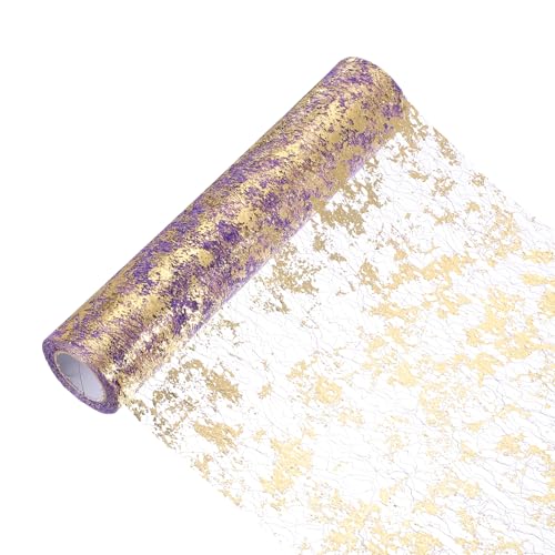 Purple Gold Sequin Table Runner 33 Feet Wedding Party Christmas Decor