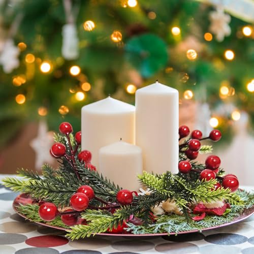 Artificial Christmas Wreath 9 Inch Faux Green Door Decor DIY Holiday Decoration