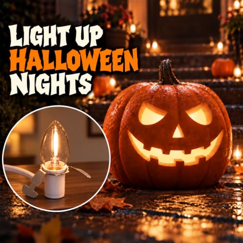 Minetom 6 FT LED Accessory Cord for Christmas Village Lights - Warm White, 4 Pack