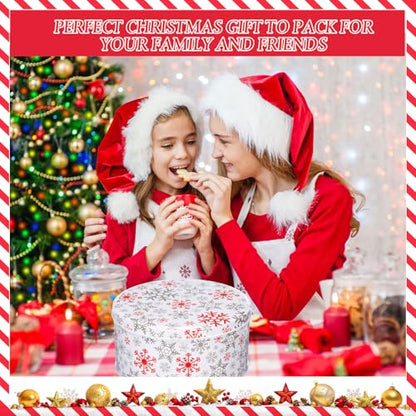 3 Pcs Christmas Cookie Tins in White & Red - Lively Style (Variation of THIS listing: 3 / White and Red / Lively Style)