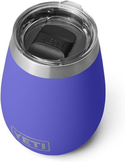 YETI Rambler 10 oz Wine Tumbler - Vacuum Insulated Stainless Steel with MagSlider Lid | Ultramarine Violet