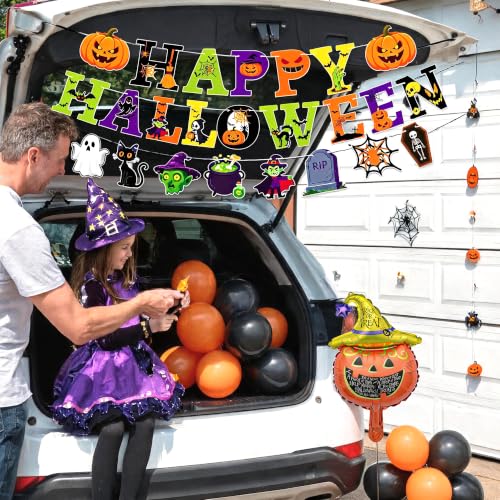 Halloween Party Decorations Set with Balloons & Banners - 23 Pieces