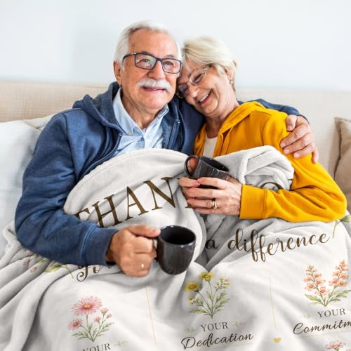 Coworker Retirement Gift Blanket 50 x 60 Inch White Farewell Throw
