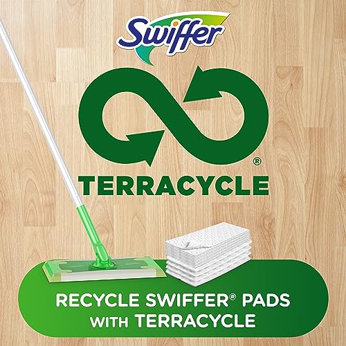 Swiffer Sweep + Mop, Dry Pads Refill, Floor Cleaner for Dirt, Dust, Hair, Cleaning Cloths for Mopping Home, Bathroom, Kitchen, Dust Mop, Floor Duster, Lavender, 52ct
