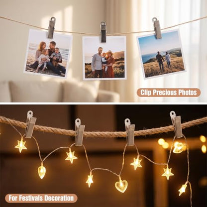 40 Pcs Metal Alligator Clips for Crafts Photo Hanging Wire Organizer