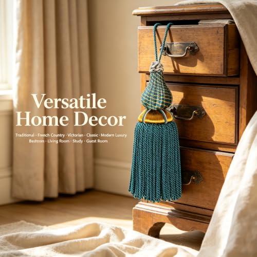 Green Luxury Tassels for Curtains and Furniture Knobs - 2PCS Home Decor