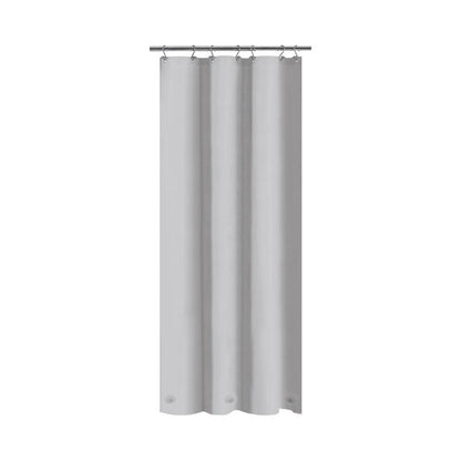 Barossa Design Silver Gray Stall Shower Curtain Liner with 3 Magnets - 36" x 72" Waterproof PEVA Plastic Narrow Shower Liner Lightweight for Small Bathroom, Metal Grommets - Gray Silver