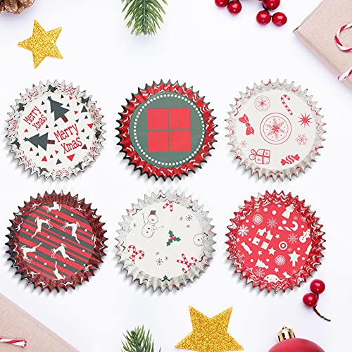 600 Count Christmas Cupcake Liners Muffin Paper Cups - Cheerful Series