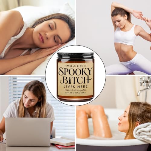 Halloween Scented Candle with Spooky Quote - Gothic Home Decor Gift