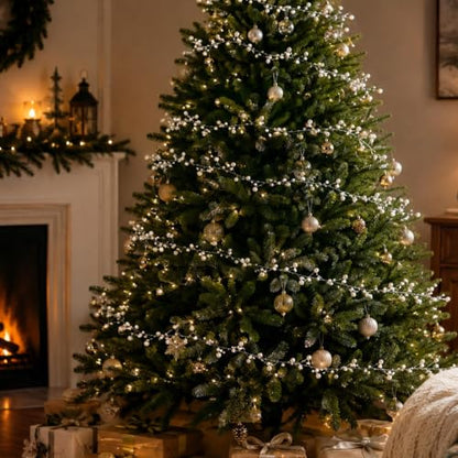 Faux Pearl Garland for Christmas Tree Wedding Decor 11.5ft Long Beaded String
