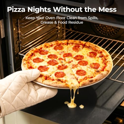Reusable Oven Liners for Bottom of Oven - 17x25 Inch Non-Stick Mat Pack of 2