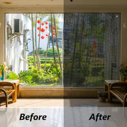 No Drill Solar Window Shade 80% UV Filtering PVC Cover for Home & Car